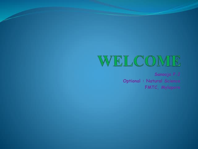 Welcome