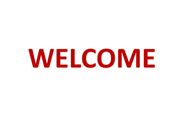 Welcome