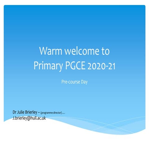 Welcome to the PPGCE 2020-2021