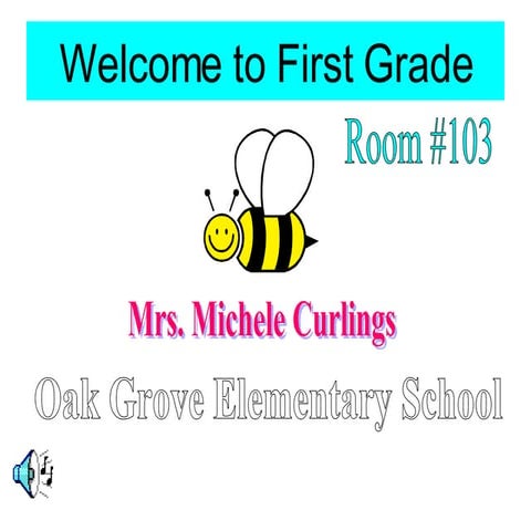 Welcome To First Grade Ppt
