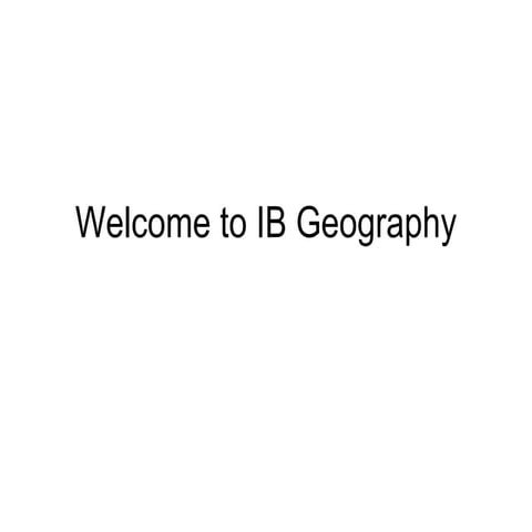introductory IB lesson
