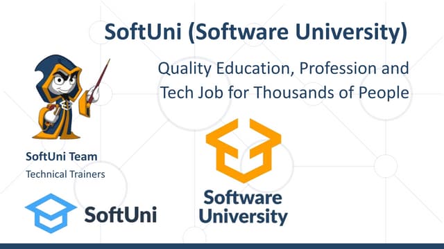 Welcome to SoftUni (Software University) | PPT