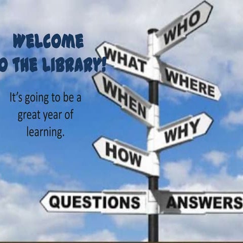 Welcome to the Library ppt -2013