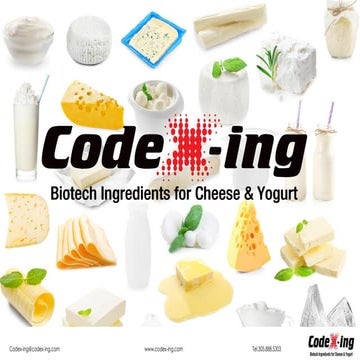Welcome to Codex-ing™ Biotech Ingredients for Cheese & Yogurt | PDF
