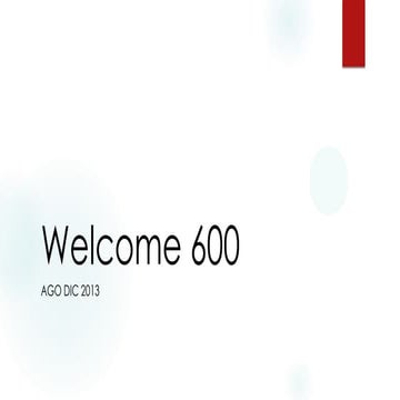 Welcome 600