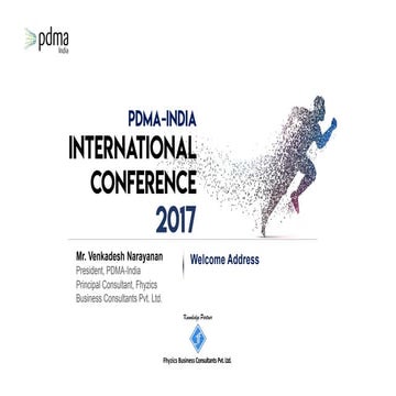 PDMA-India International Conference 2017 - Welcome Address