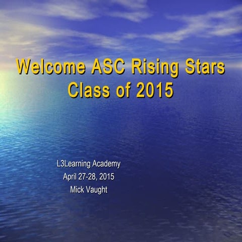 Welcome asc april 27 28