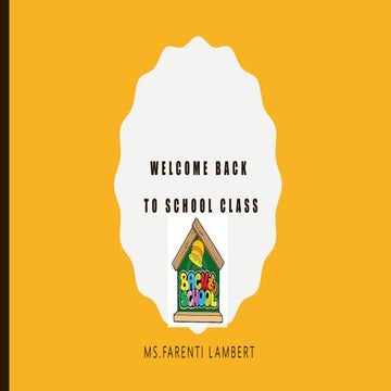 Welcome back to class | PPT