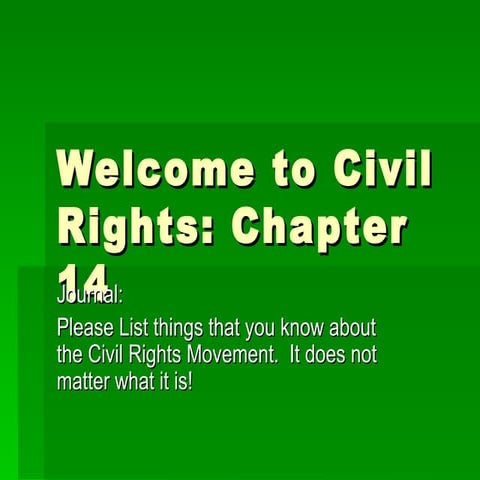 Welcome Civil Rights | PPT