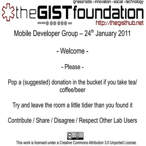 GIST Mobile Group - Welcome jan2011
