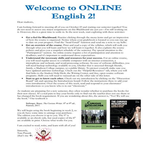 Smart Start Syllabus | DOCX