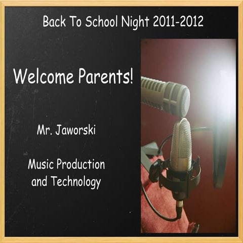Back To School Night - Music Technology