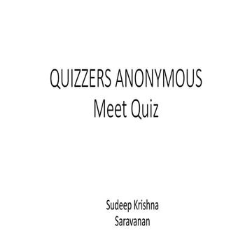 QA Meet Quiz - 19/3/18