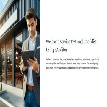 Welcome Service Test and Checklist with eAuditor Audits and inspections.pdf