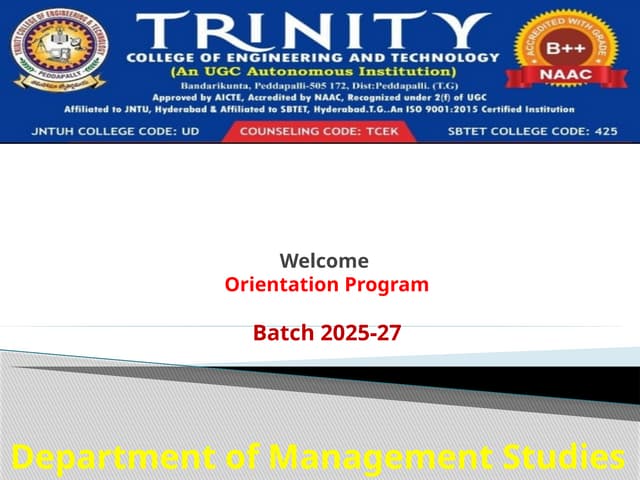 Trinity College of Engineering and Technology