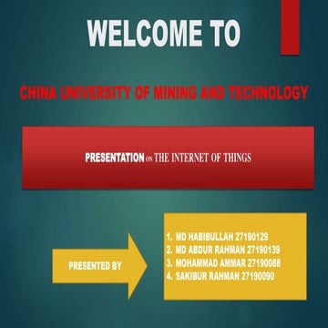 THE INTERNET OF THINGS