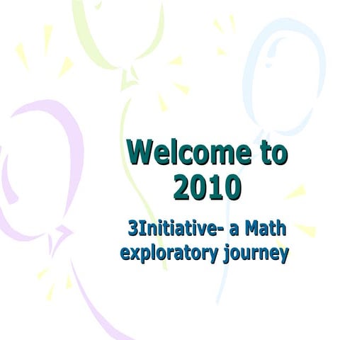 Welcome To 2010  Math