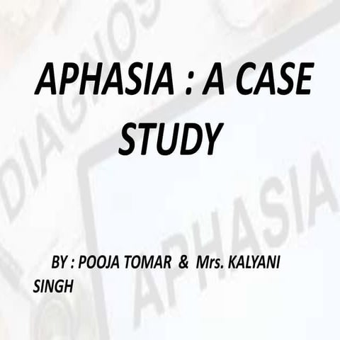 aphasia in brief