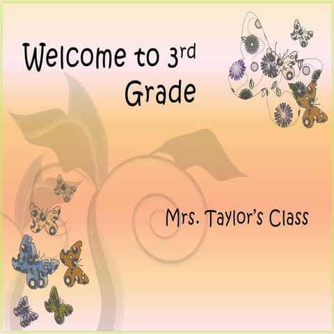 Welcome to 3rd grade open house