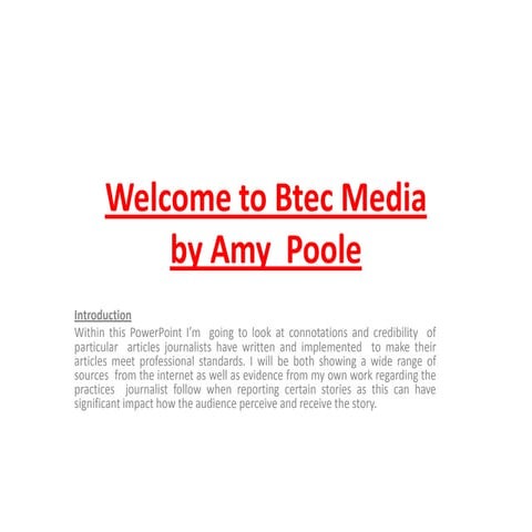 Welcome to btec media 4.0