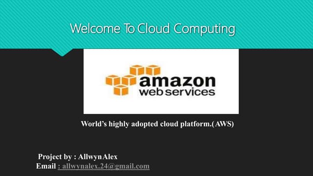 Welcome to cloud computing        