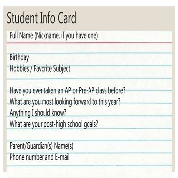 Welcome to English III AP