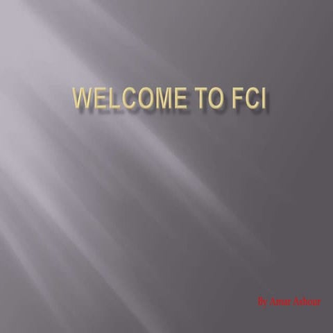 Welcome to fci