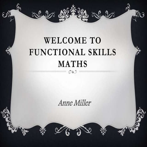 Welcome to functional skills maths