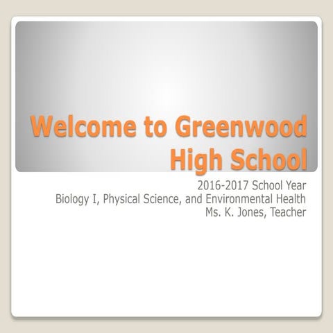 Welcome to greenwood high school