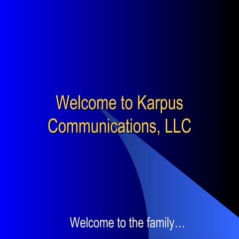 Welcome To Karpus Communications