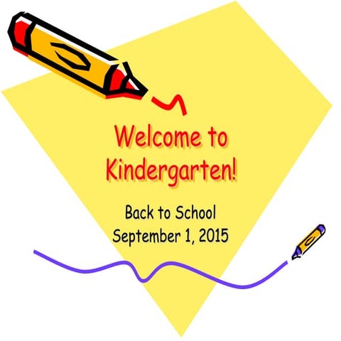 Welcome to kindergarten! 2015 blog