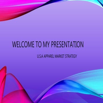 U.S.A Apparel Marketing Strategy