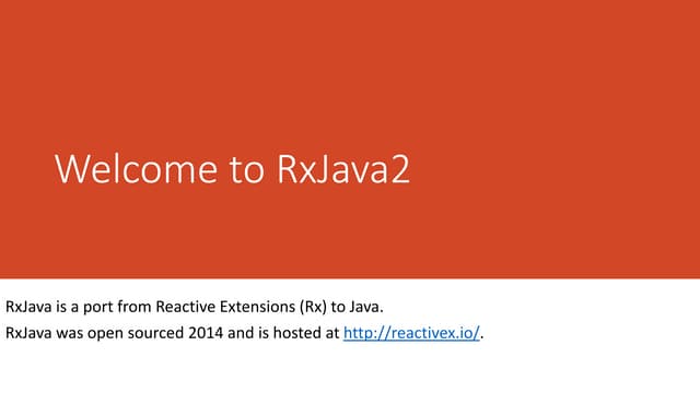 Welcome to rx java2