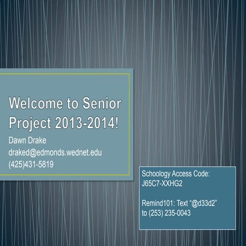 Welcome to Senior Project 2013-2014!