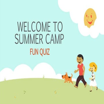Welcome to summer camp fun quiz