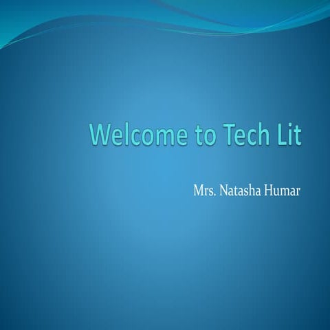 Welcome to Tech Lit