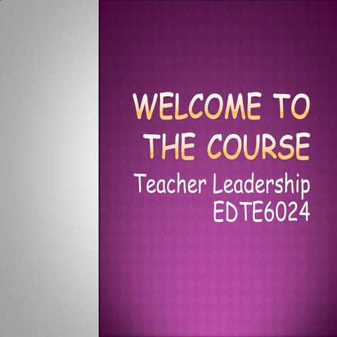Welcome to the course | PPTX