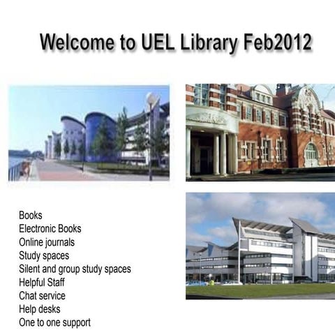 Welcome to Library and Learning Services - Sept. 2011