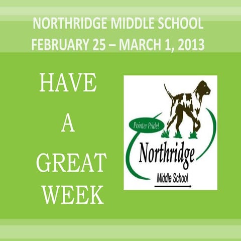 Welcome to the northridge middle 2