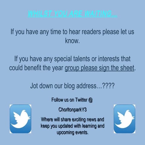 Welcome to year 3 powerpoint 2017