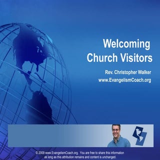 Welcoming Church Visitors April 2009
