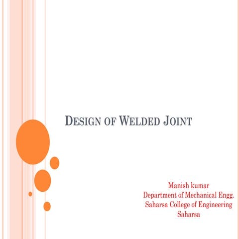Design of Welded Joint