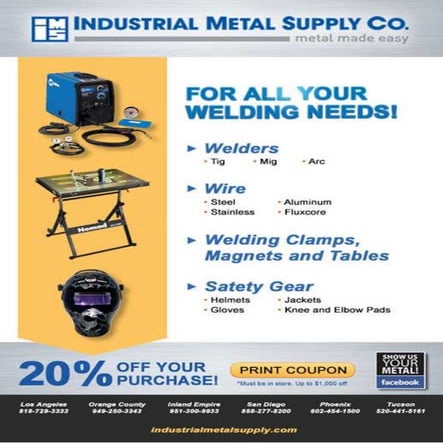 Welding eblast - Industrial Metal Supply Co.