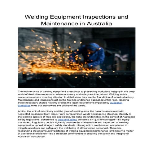 Welding Equipment Inspections and Maintenance in Australia.pdf