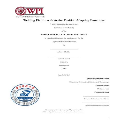 Welding fixture with_active_position_adapting_functions