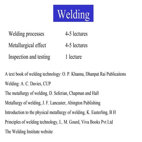 Welding Introduction