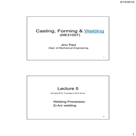 Welding lectures 5 6