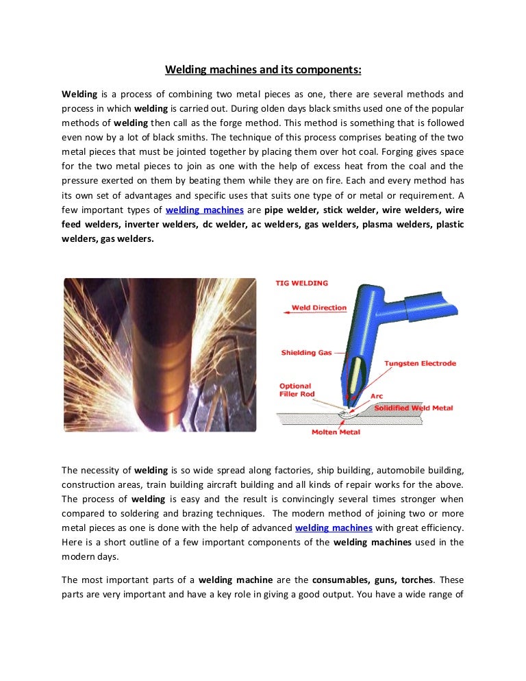 Welding machines and its components