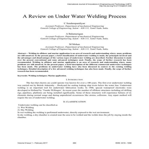 Welding Process for the training purposes