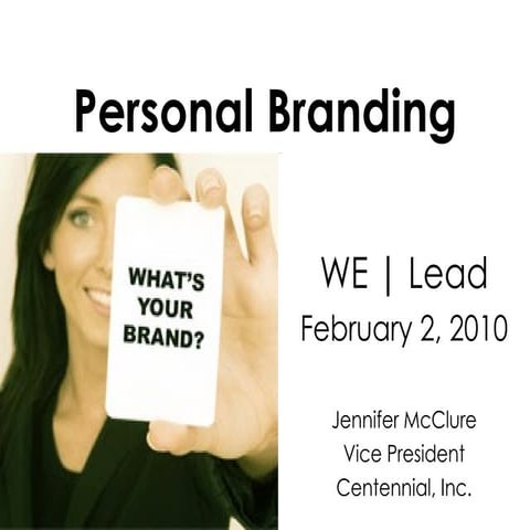 Your Personal Brand